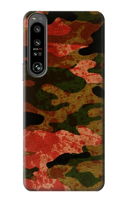 S3393 Camouflage Blood Splatter Case For Sony Xperia 1 IV