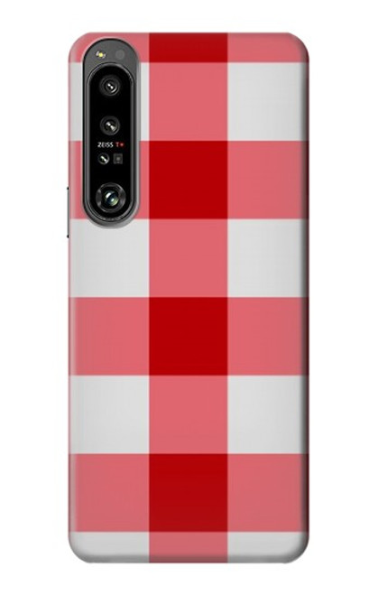 S3535 Red Gingham Case For Sony Xperia 1 IV