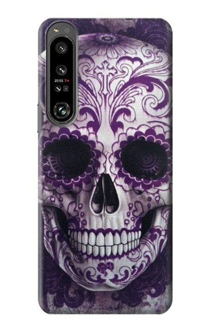 S3582 Purple Sugar Skull Case For Sony Xperia 1 IV