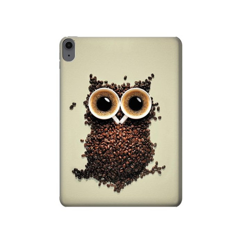 S0360 Coffee Owl Hard Case For iPad Air (2020, 2022), Air 11 (2024,2025,2026), Pro 11 (2022)