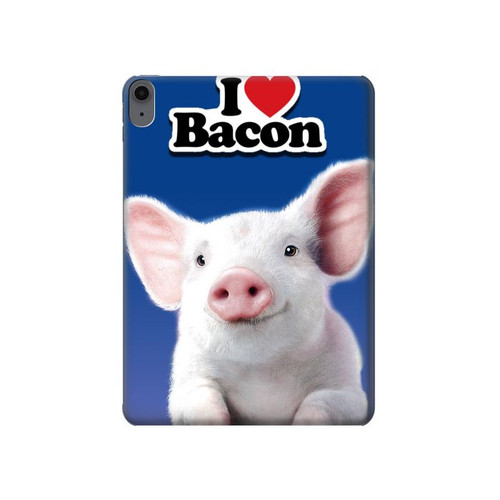 S0608 I Love Bacon Cute Baby Pig Hard Case For iPad Air (2022,2020, 4th, 5th), iPad Pro 11 (2022, 6th)