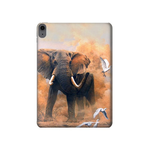 S1292 Dusty Elephant Egrets Hard Case For iPad Air (2022,2020, 4th, 5th), iPad Pro 11 (2022, 6th)