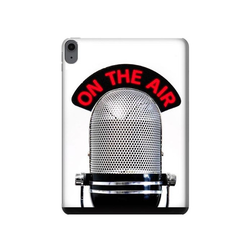 S2381 Vintage Radio Microphone On The Air Hard Case For iPad Air (2020, 2022), Air 11 (2024,2025,2026), Pro 11 (2022)