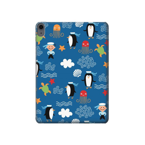 S2572 Marine Penguin Pattern Hard Case For iPad Air (2022,2020, 4th, 5th), iPad Pro 11 (2022, 6th)
