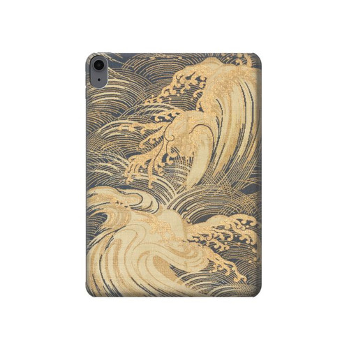 S2680 Japan Art Obi With Stylized Waves Hard Case For iPad Air (2020, 2022), Air 11 (2024,2025,2026), Pro 11 (2022)