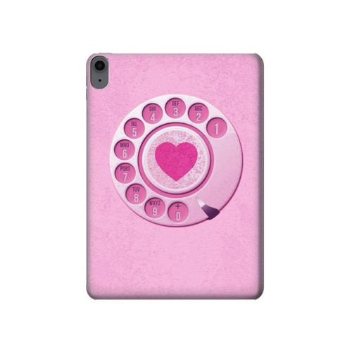 S2847 Pink Retro Rotary Phone Hard Case For iPad Air (2022,2020, 4th, 5th), iPad Pro 11 (2022, 6th)