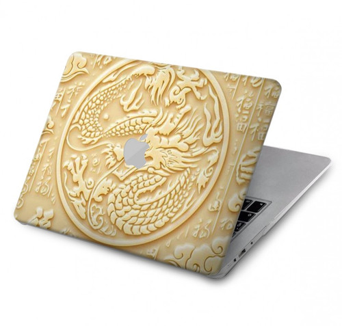 S3288 White Jade Dragon Graphic Painted Hard Case For MacBook Air 13″ (2022,2024) - A2681, A3113