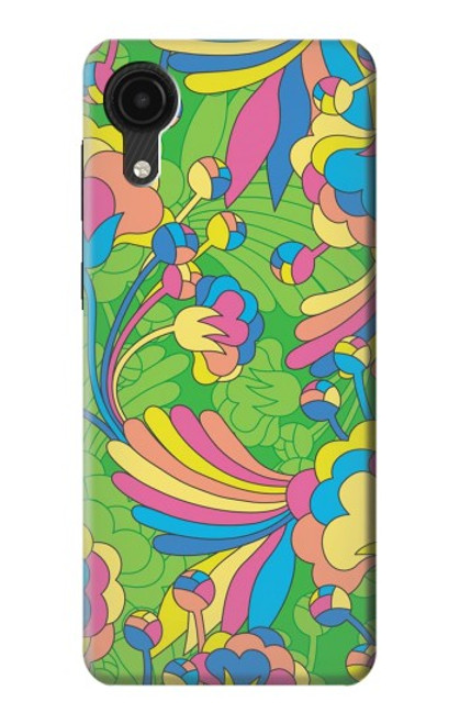 S3273 Flower Line Art Pattern Case For Samsung Galaxy A03 Core