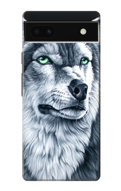 S0123 Grim White Wolf Case For Google Pixel 6a