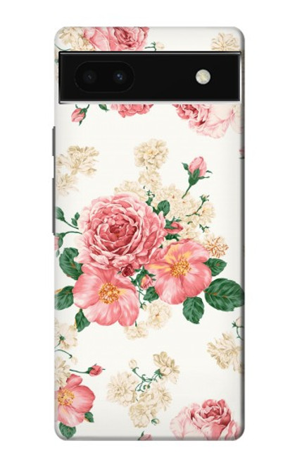 S1859 Rose Pattern Case For Google Pixel 6a