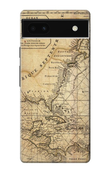 S2506 Exploration North America Map Case For Google Pixel 6a