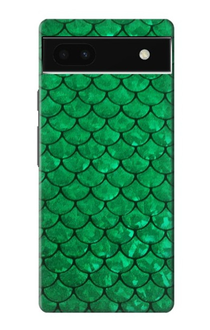 S2704 Green Fish Scale Pattern Graphic Case For Google Pixel 6a