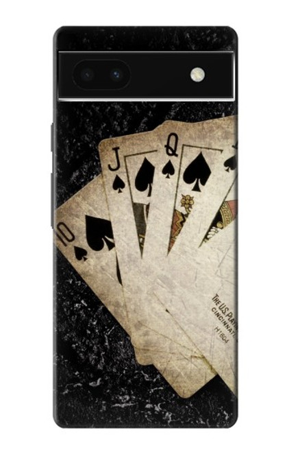 S3231 Vintage Royal Straight Flush Cards Case For Google Pixel 6a