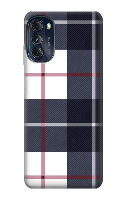 S3452 Plaid Fabric Pattern Case For Motorola Moto G (2022)
