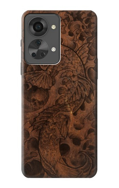 S3405 Fish Tattoo Leather Graphic Print Case For OnePlus Nord 2T