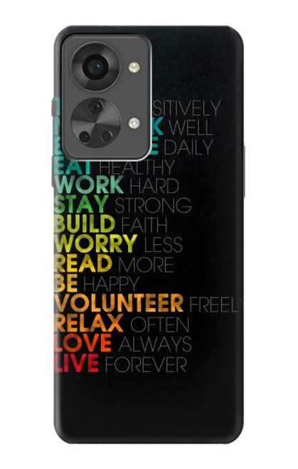 S3523 Think Positive Words Quotes Case For OnePlus Nord 2T