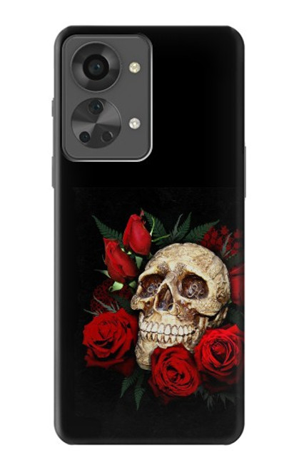 S3753 Dark Gothic Goth Skull Roses Case For OnePlus Nord 2T