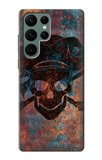 S3895 Pirate Skull Metal Case For Samsung Galaxy S22 Ultra