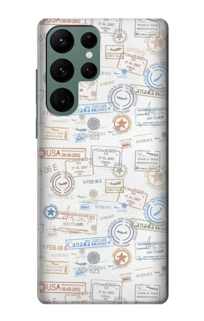 S3903 Travel Stamps Case For Samsung Galaxy S22 Ultra
