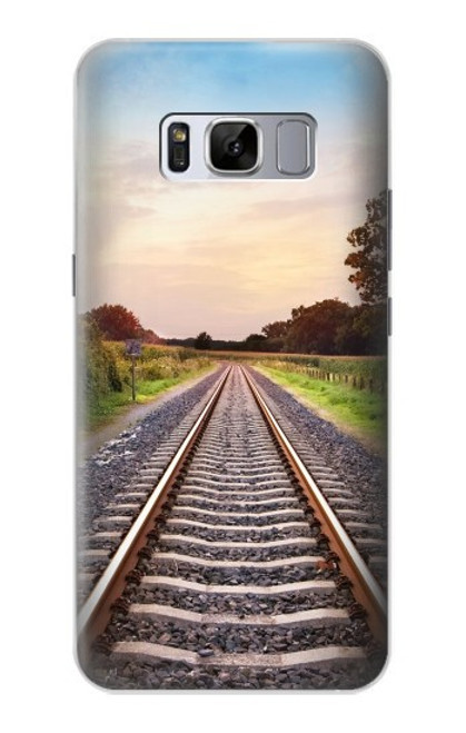 S3866 Railway Straight Train Track Case For Samsung Galaxy S8