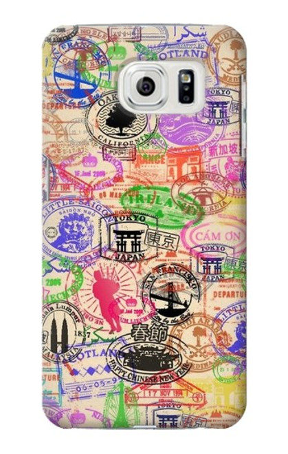 S3904 Travel Stamps Case For Samsung Galaxy S7 Edge