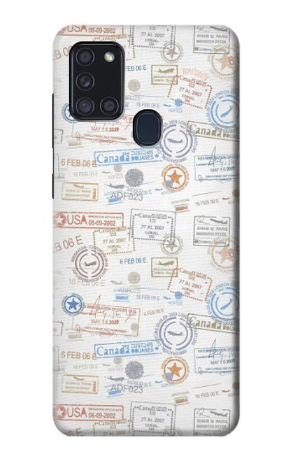 S3903 Travel Stamps Case For Samsung Galaxy A21s