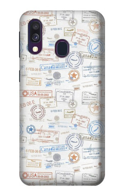 S3903 Travel Stamps Case For Samsung Galaxy A40