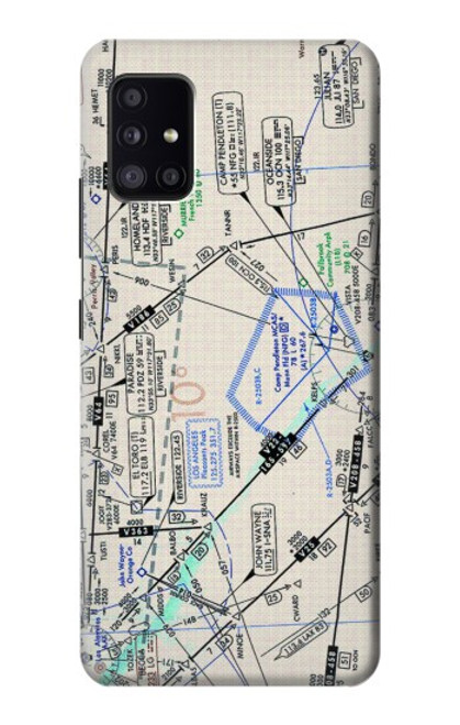 S3882 Flying Enroute Chart Case For Samsung Galaxy A41