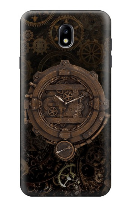 S3902 Steampunk Clock Gear Case For Samsung Galaxy J7 (2018), J7 Aero, J7 Top, J7 Aura, J7 Crown, J7 Refine, J7 Eon, J7 V 2nd Gen, J7 Star