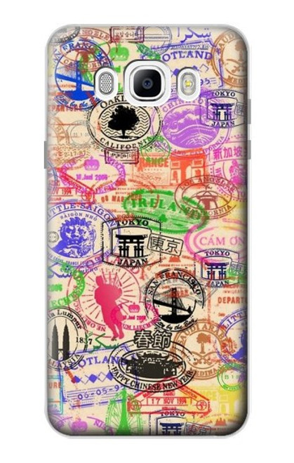 S3904 Travel Stamps Case For Samsung Galaxy J7 (2016)