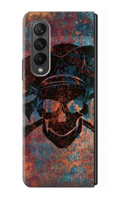 S3895 Pirate Skull Metal Case For Samsung Galaxy Z Fold 3 5G
