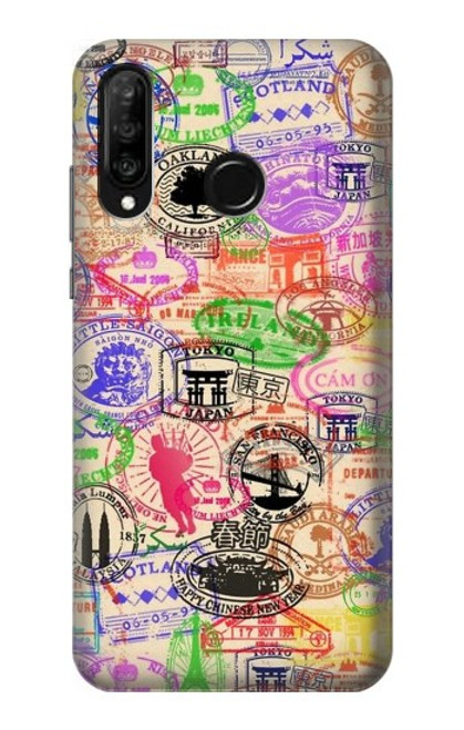 S3904 Travel Stamps Case For Huawei P30 lite