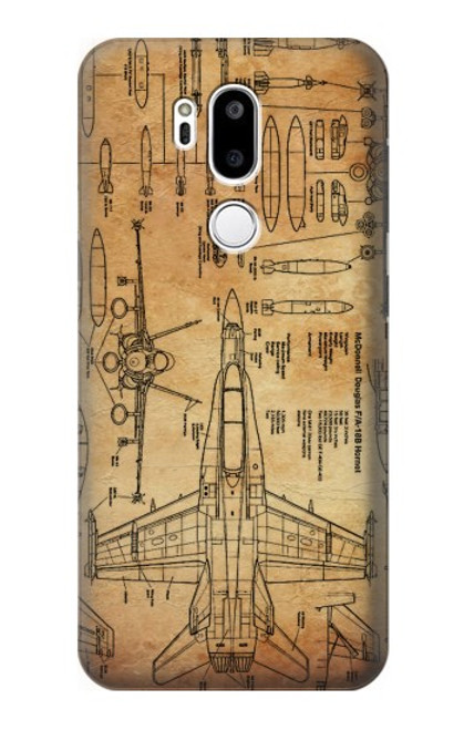 S3868 Aircraft Blueprint Old Paper Case For LG G7 ThinQ