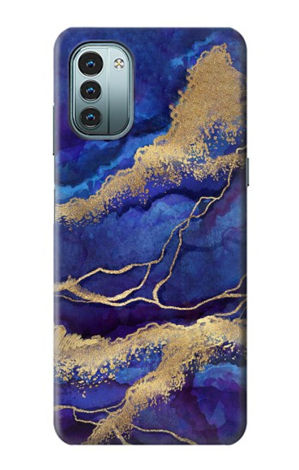 S3906 Navy Blue Purple Marble Case For Nokia G11, G21