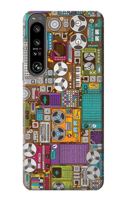 S3879 Retro Music Doodle Case For Sony Xperia 1 IV