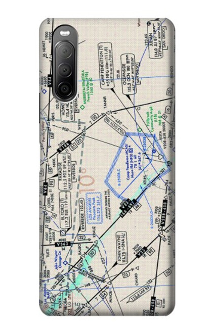 S3882 Flying Enroute Chart Case For Sony Xperia 10 II