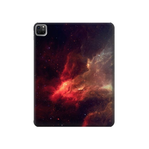 S3897 Red Nebula Space Hard Case For iPad Pro 12.9 (2022,2021,2020,2018, 3rd, 4th, 5th, 6th)