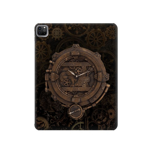 S3902 Steampunk Clock Gear Hard Case For iPad Pro 12.9 (2022,2021,2020,2018, 3rd, 4th, 5th, 6th)