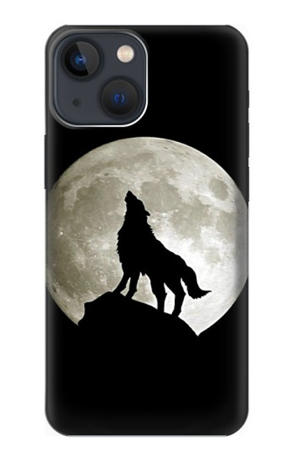 S1981 Wolf Howling at The Moon Case For iPhone 14