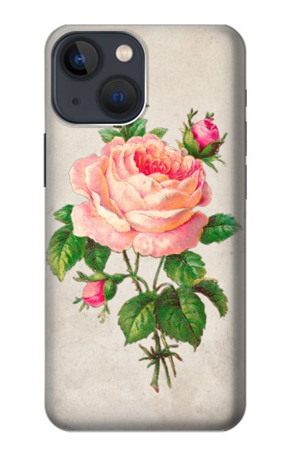 S3079 Vintage Pink Rose Case For iPhone 14