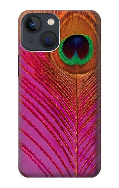 S3201 Pink Peacock Feather Case For iPhone 14