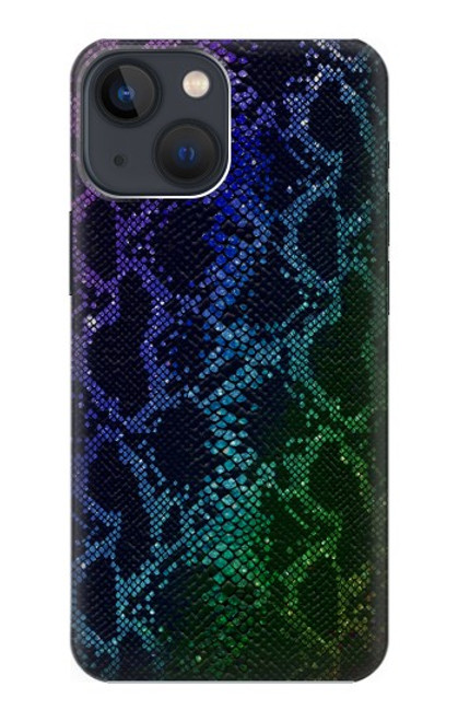 S3366 Rainbow Python Skin Graphic Print Case For iPhone 14