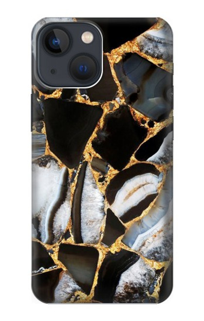 S3419 Gold Marble Graphic Print Case For iPhone 14