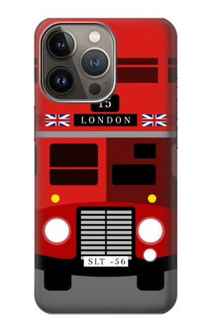 S2058 England British Double Decker Bus Case For iPhone 14 Pro