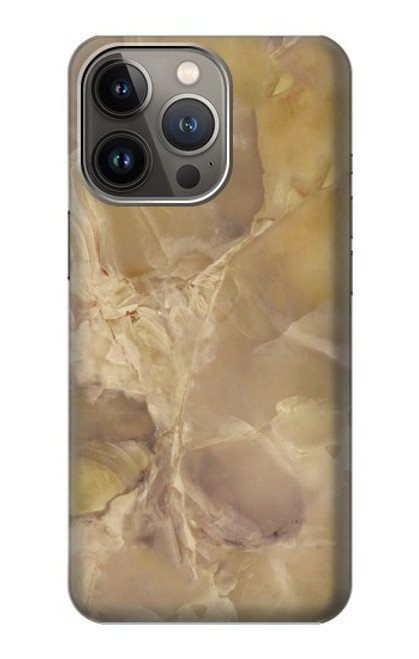 S3240 Yellow Marble Stone Case For iPhone 14 Pro