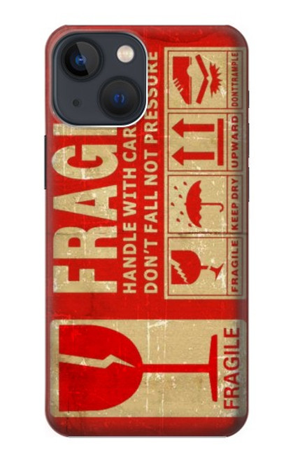 S3552 Vintage Fragile Label Art Case For iPhone 14 Plus