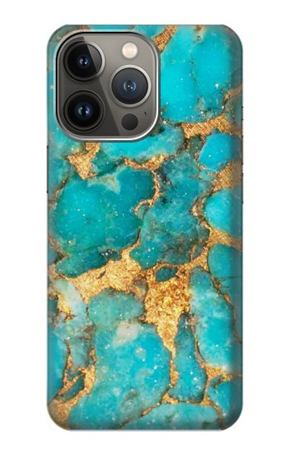 S2906 Aqua Turquoise Stone Case For iPhone 14 Pro Max