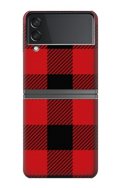 S2931 Red Buffalo Check Pattern Case For Samsung Galaxy Z Flip 4