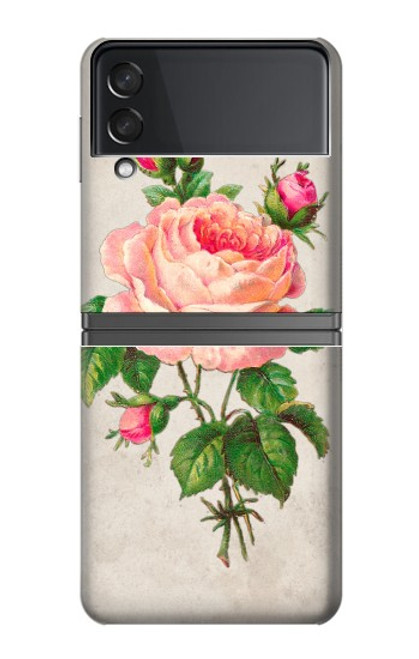 S3079 Vintage Pink Rose Case For Samsung Galaxy Z Flip 4