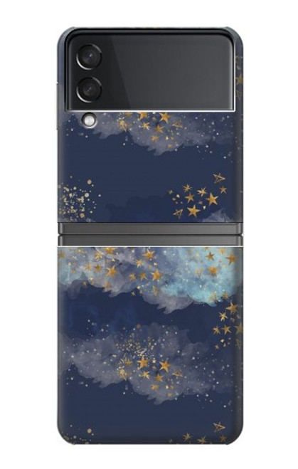 S3364 Gold Star Sky Case For Samsung Galaxy Z Flip 4